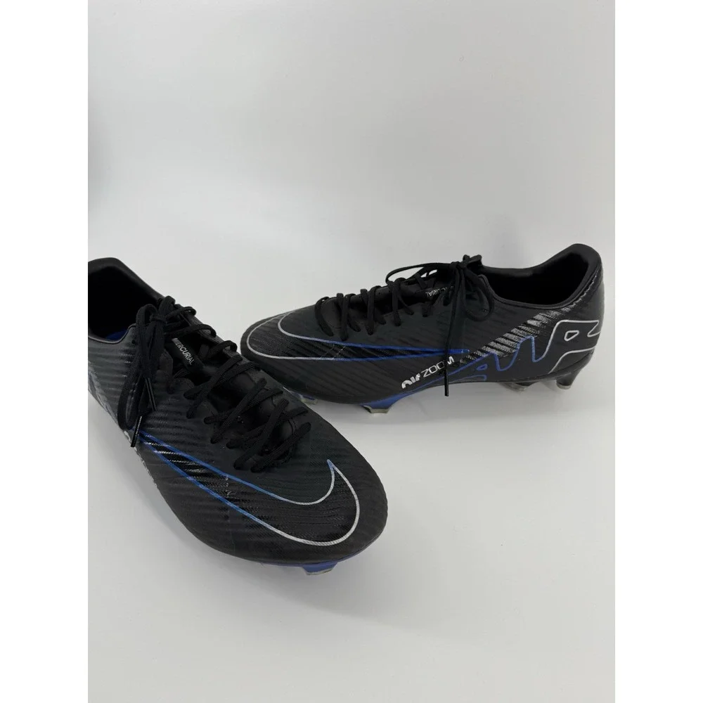 Nike Zoom Vapor 15 Academy FG MG Black Blue New‎ Soccer Cleats Mens Size 11